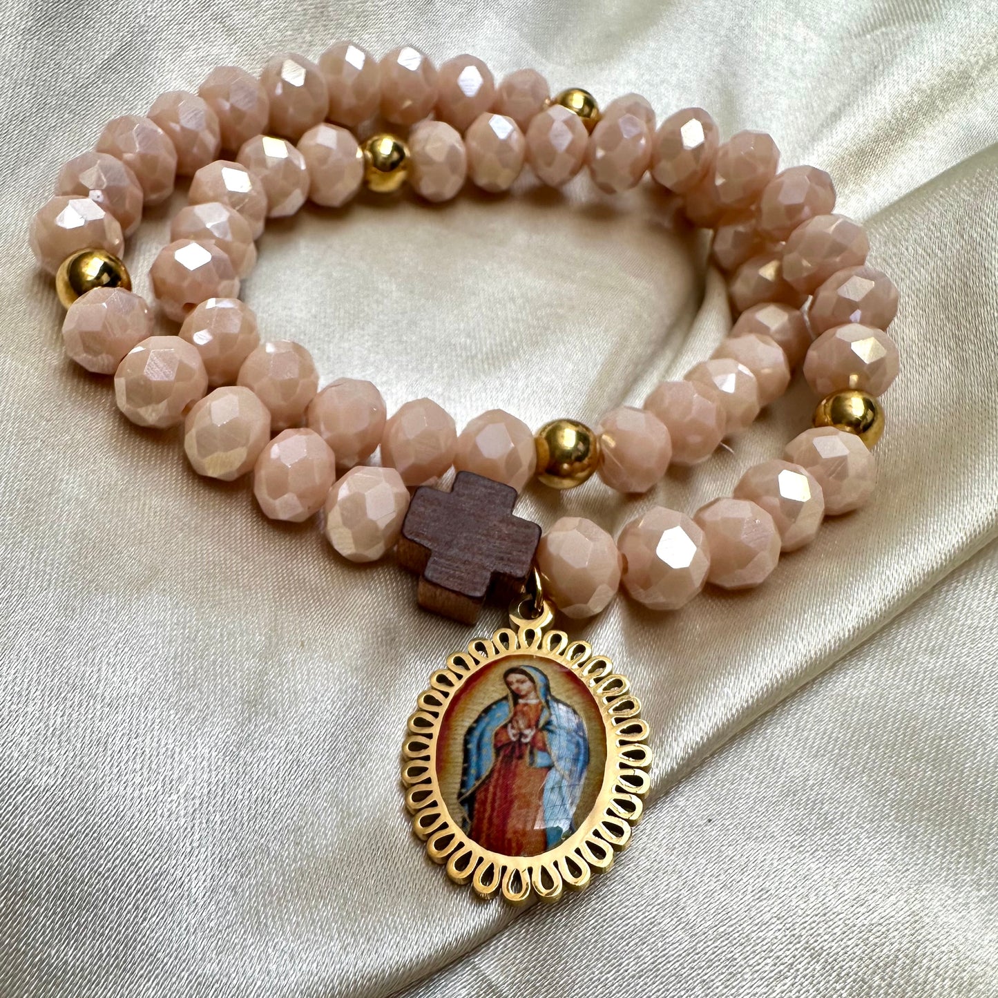 Rosario de mano acero Guadalupe