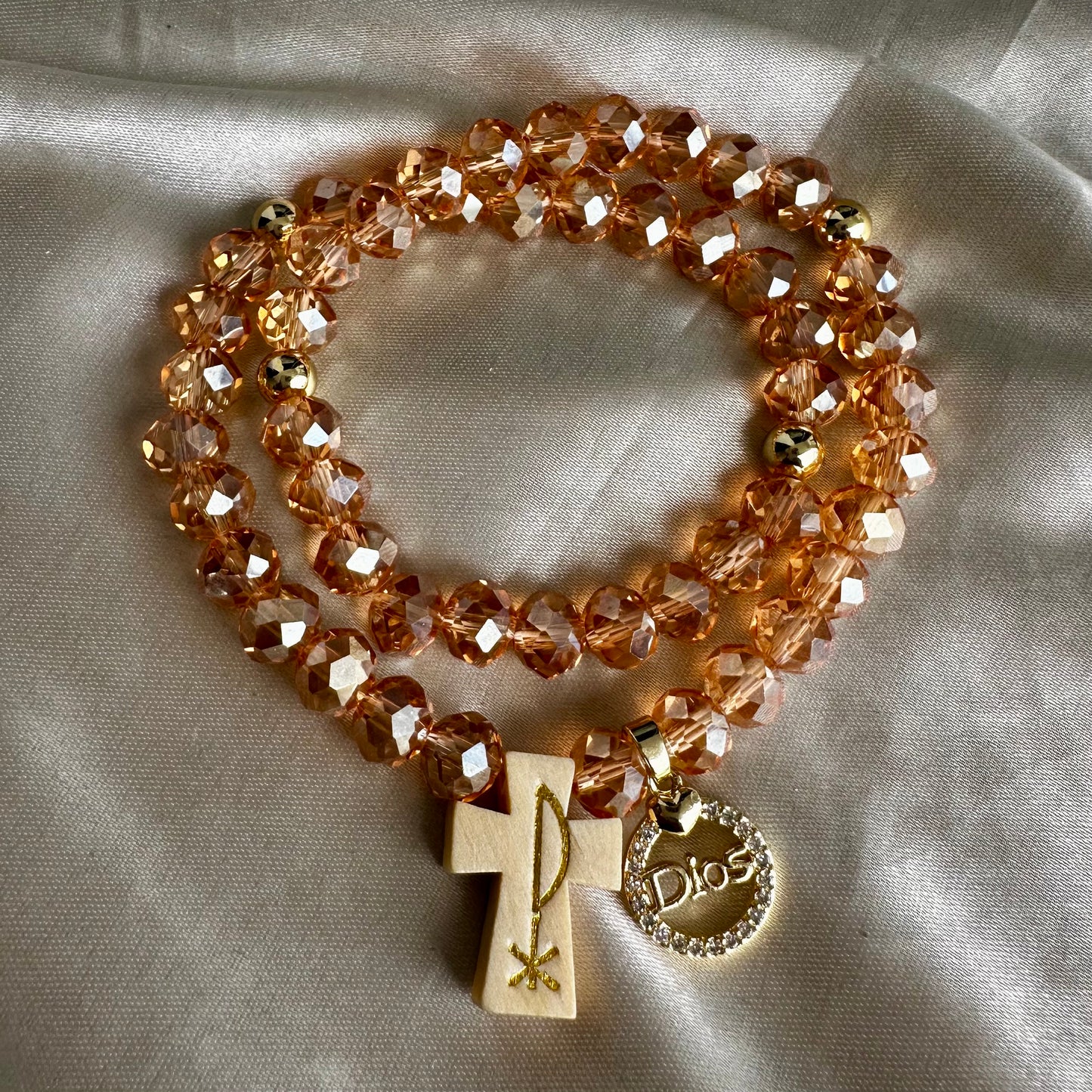 Rosario de mano Dios corazón