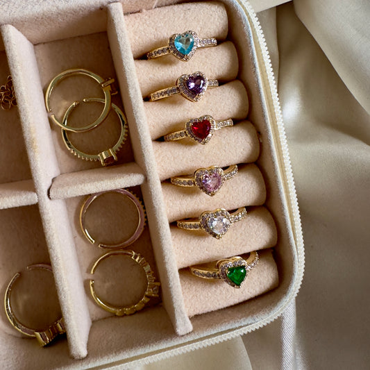 Anillo corazón colores