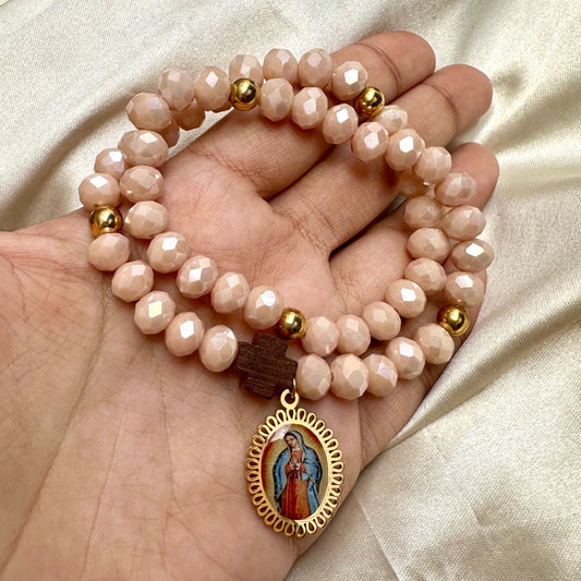 Rosario de mano acero Guadalupe