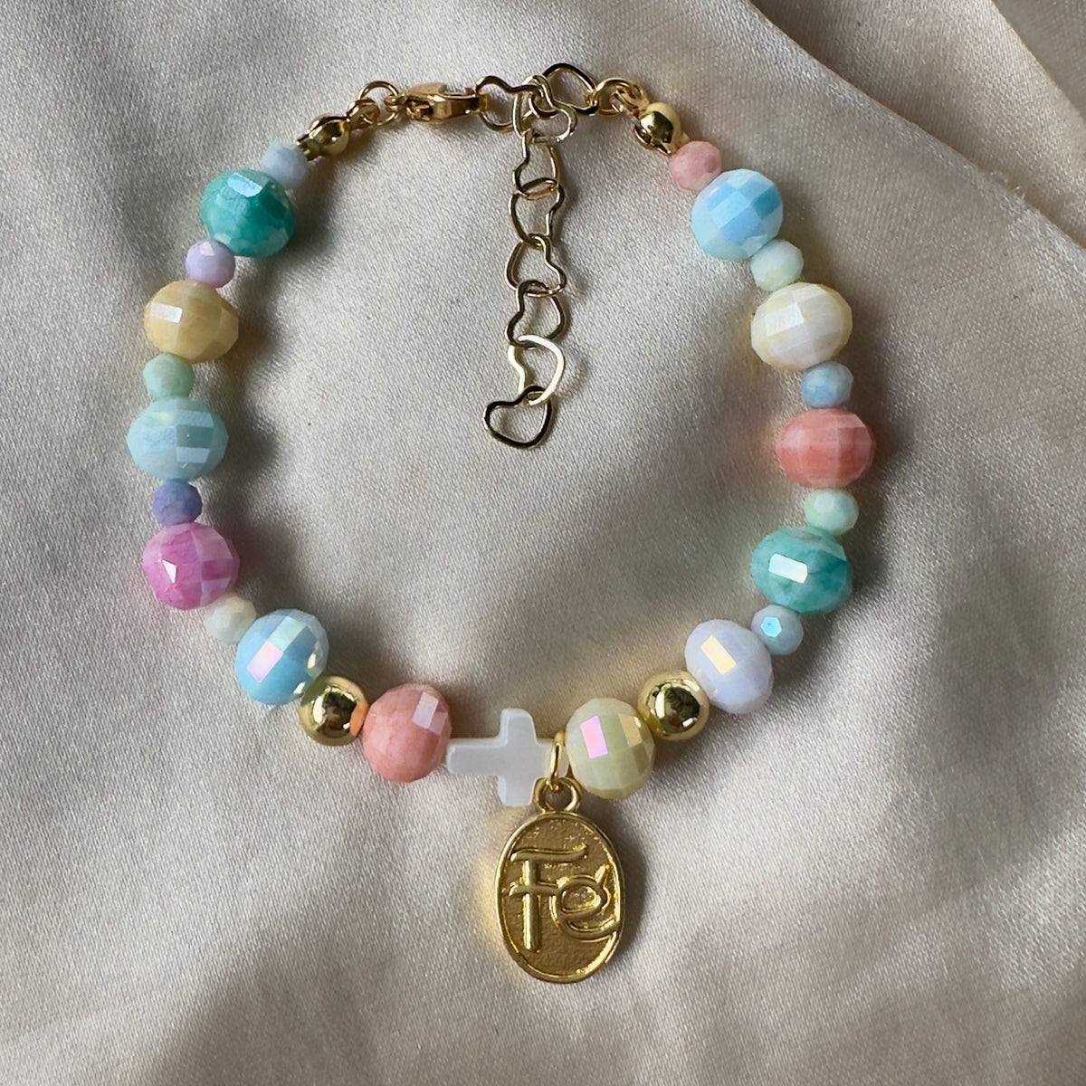 Pulsera cristal pastel