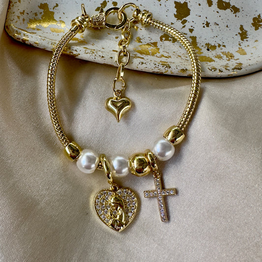 Brazalete virgen corazón
