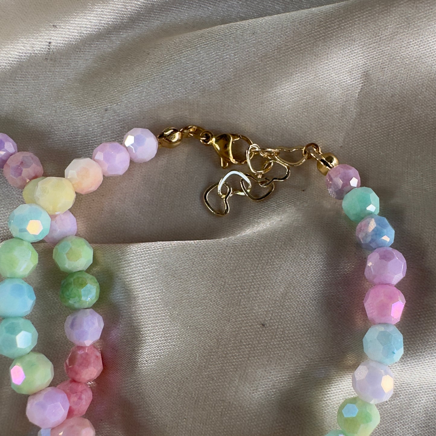 Pulsera arcoíris pastel