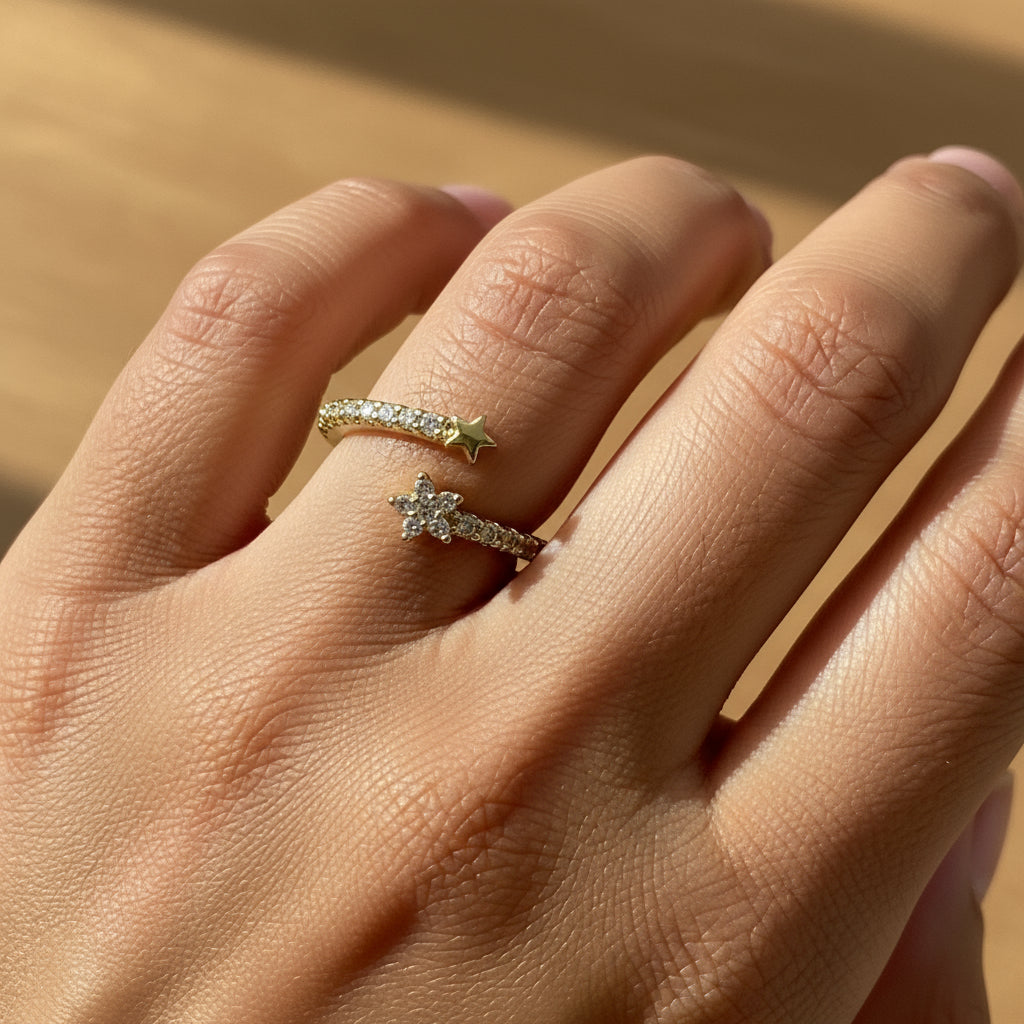 Anillo cruzado estrella