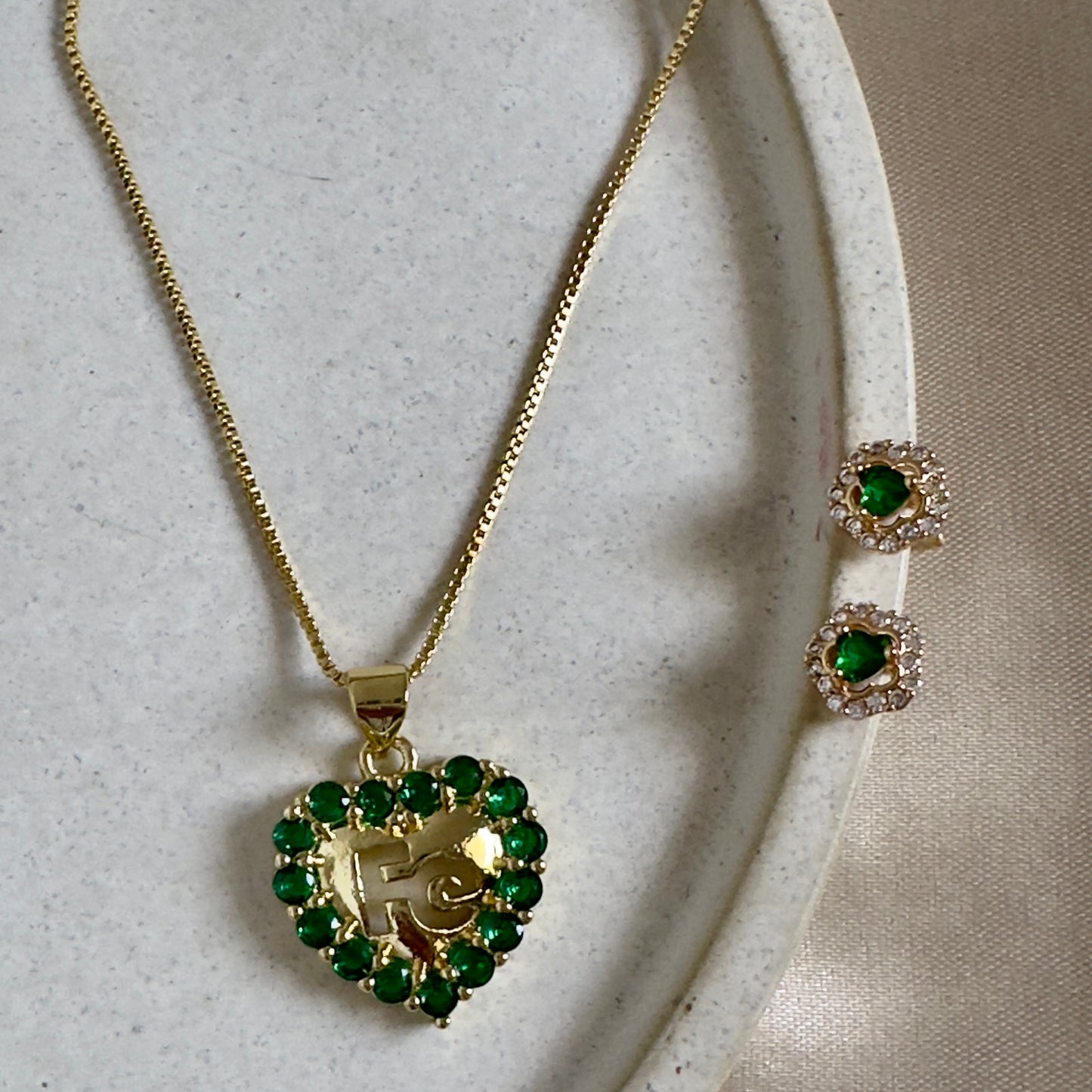 Set fe verde esmeralda