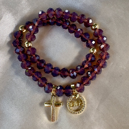 Rosario Dios color uva