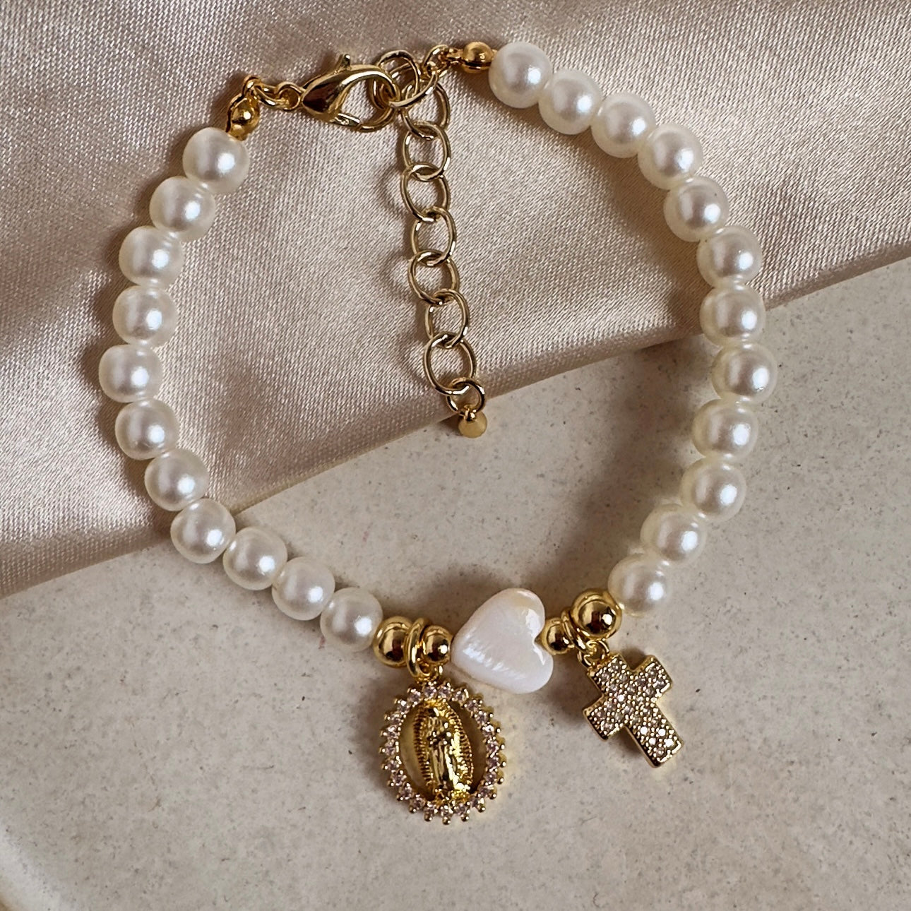 Pulsera virgen cruz