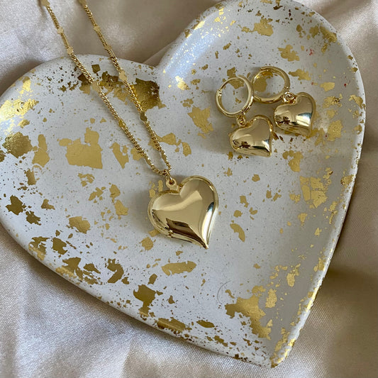 Set corazón puntiagudo liso