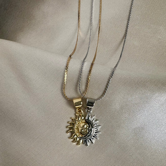 Set cadenas acero sol luna