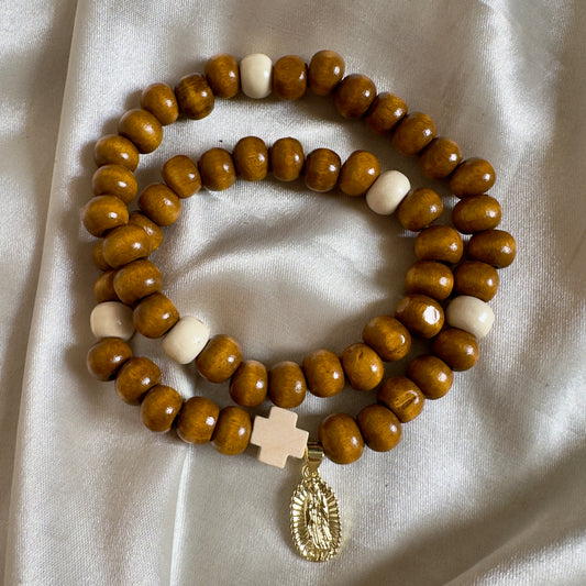 Rosario de mano miel Guadalupe