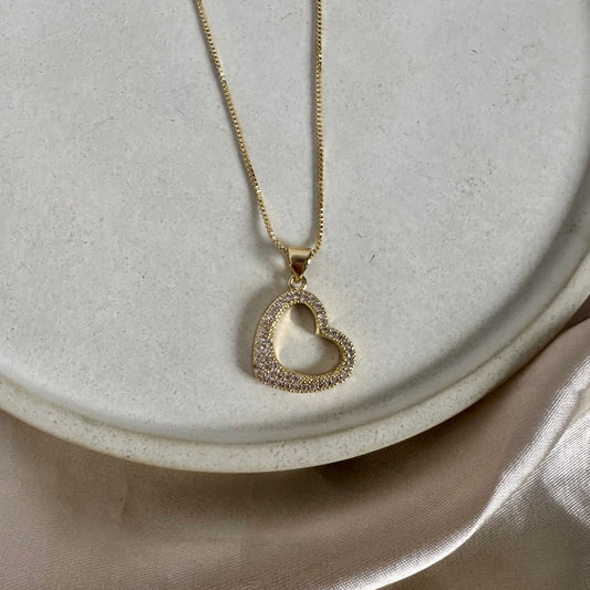 Cadena corazón silueta