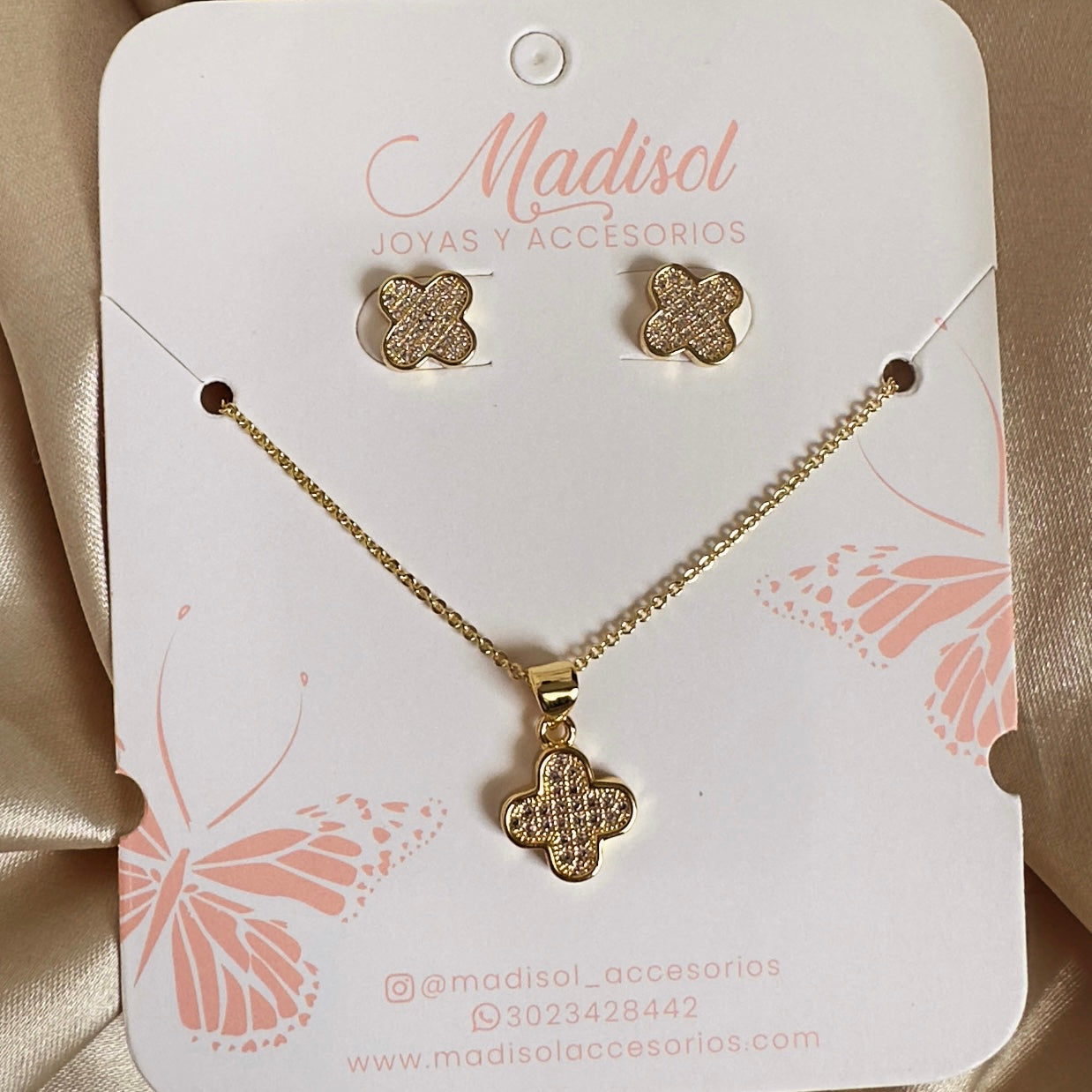 Set trébol pequeño circones