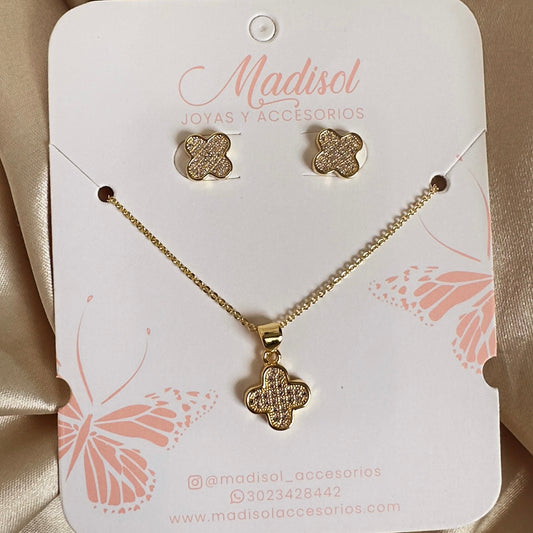 Set trébol pequeño circones