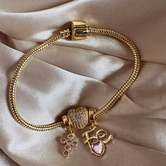 Brazalete fe rosa