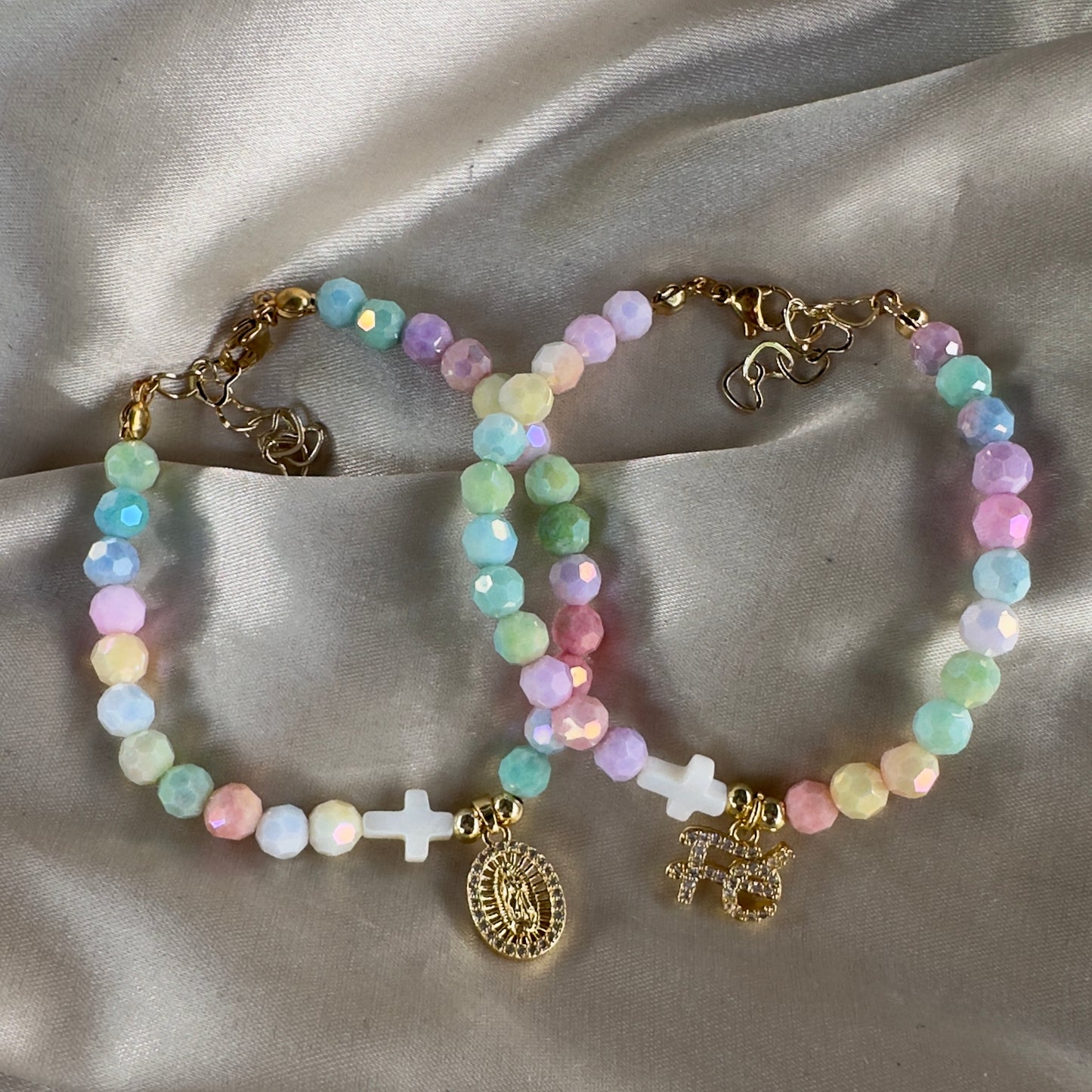 Pulsera arcoíris pastel