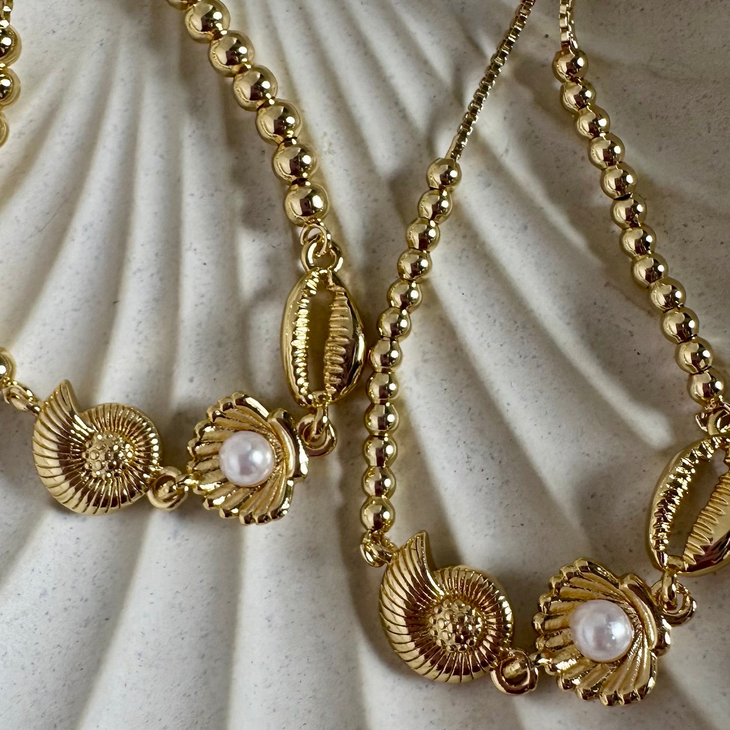 Pulsera triple dije Mar