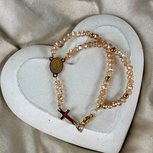 Rosario pulsera Guadalupe acero