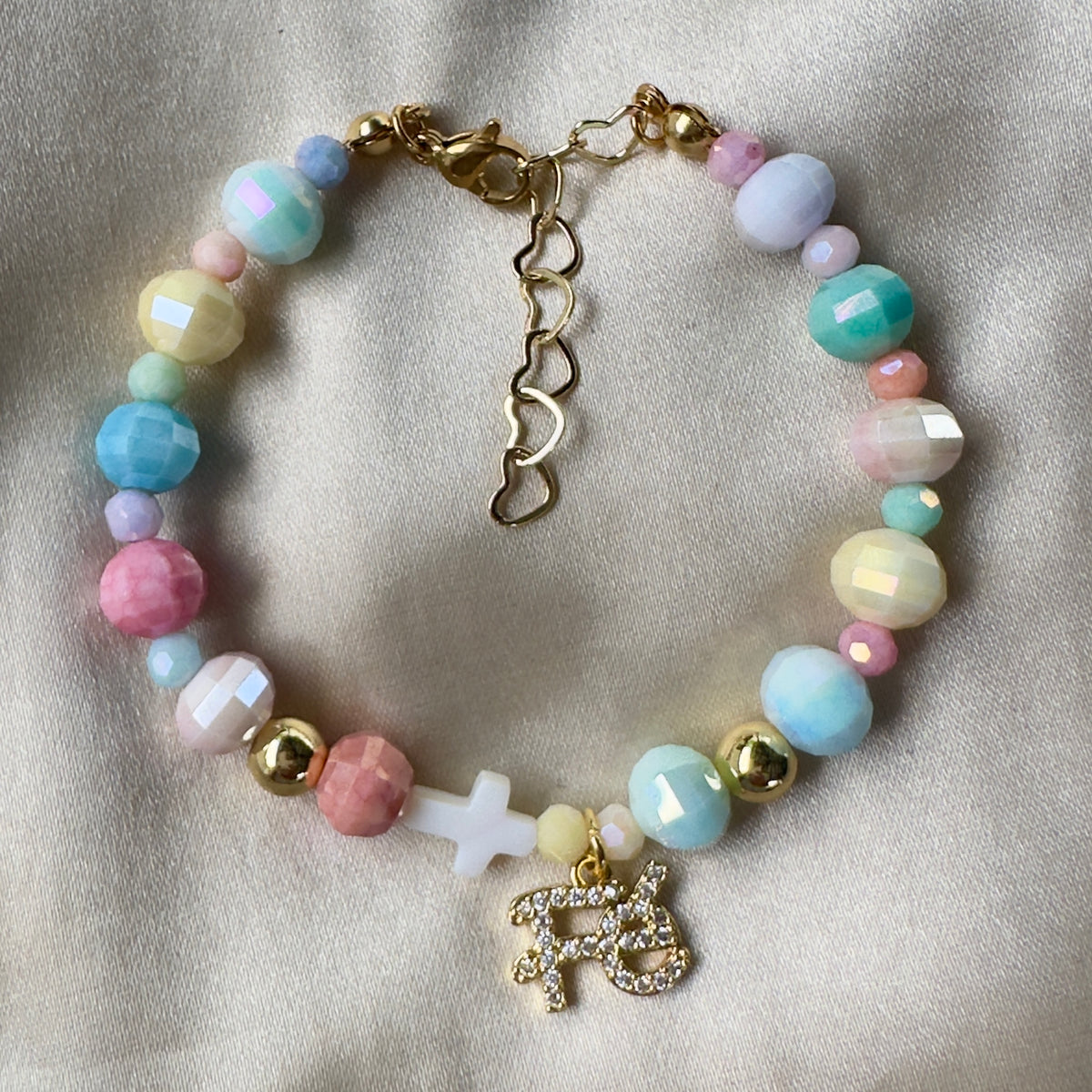 Pulsera cristal pastel
