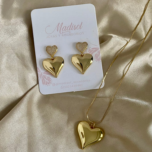 Set corazones topos doble