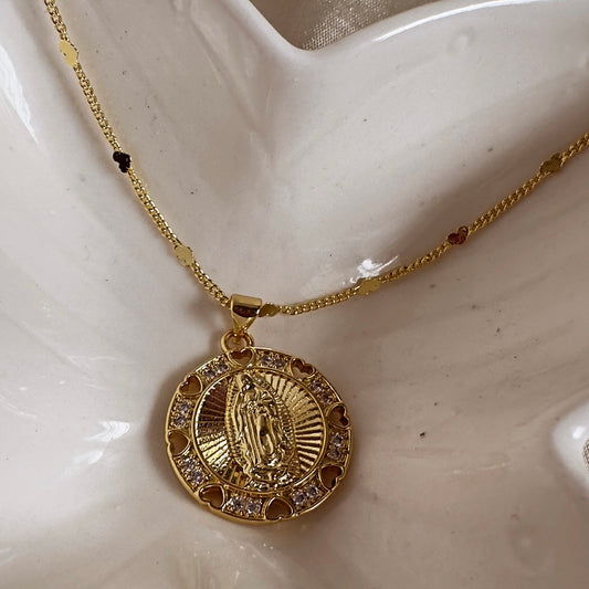 Cadena Guadalupe corazones