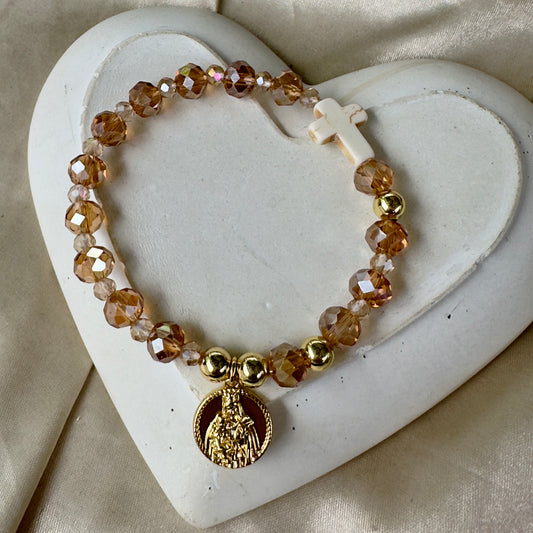 Pulsera denario virgen del Carmen