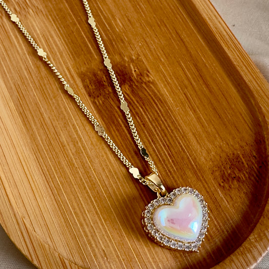 Cadena corazón tornasol