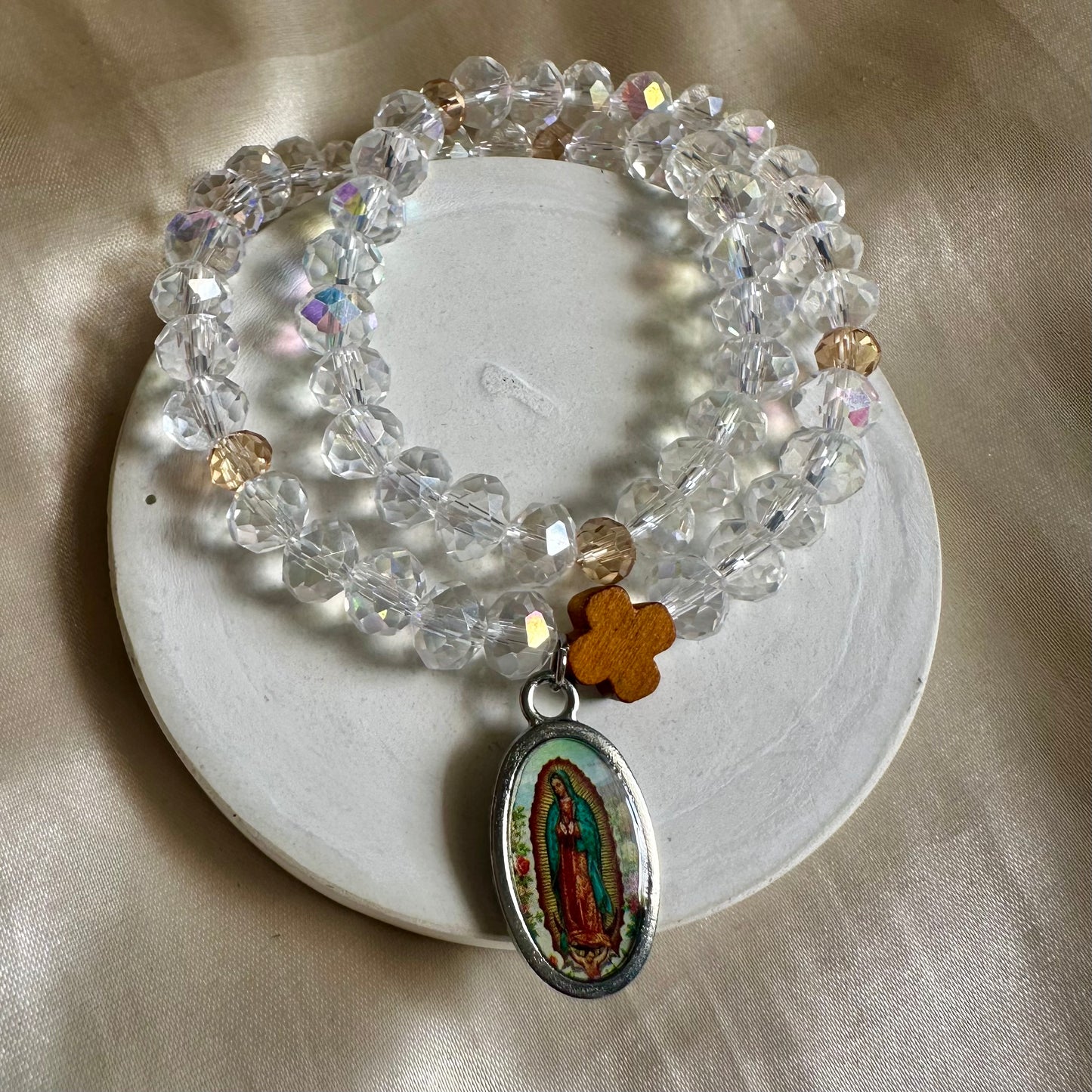 Rosario de mano Guadalupe zamak