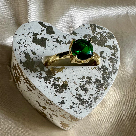Anillo circon verde