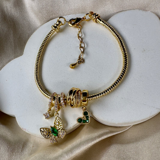 Brazalete mariposa corazón